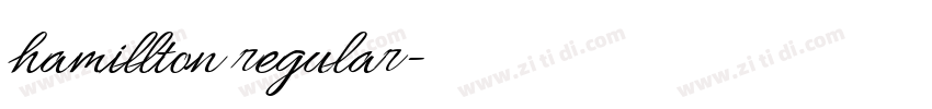 hamillton regular字体转换